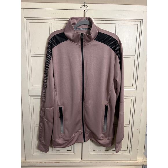 Bershka size XL men’s tracksuit jacket in pink and black - Picture 1 of 5